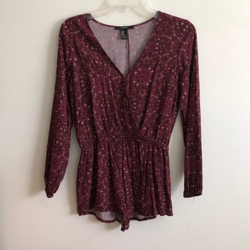 Forever 21 long sleeved romper
